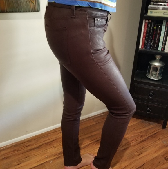 Joe's Lamb Nappa Jean's size 26 in Bordeaux..new w - Picture 3 of 4